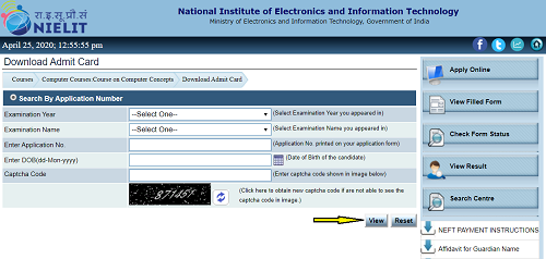 ccc admit card kaise download kare
